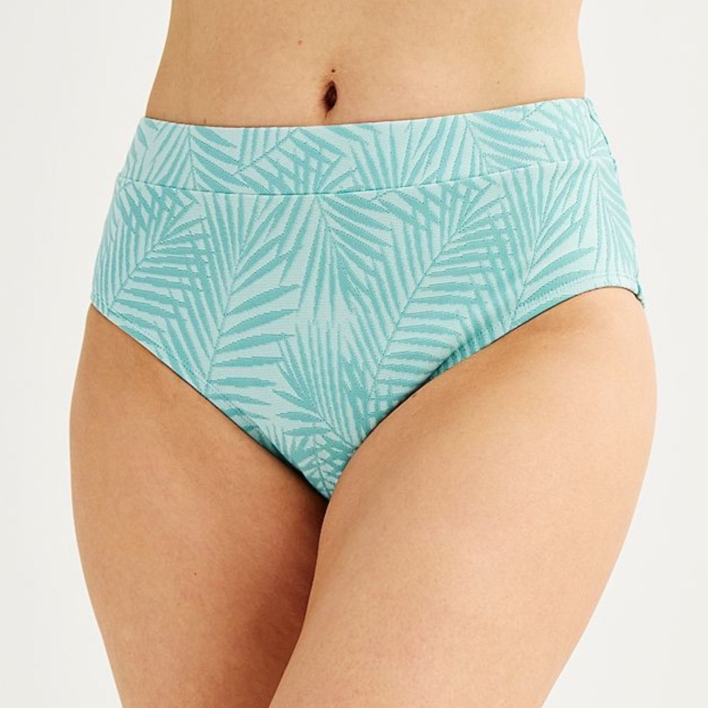 NWT Freshwater jungle sea high waist swim bottoms size XXL